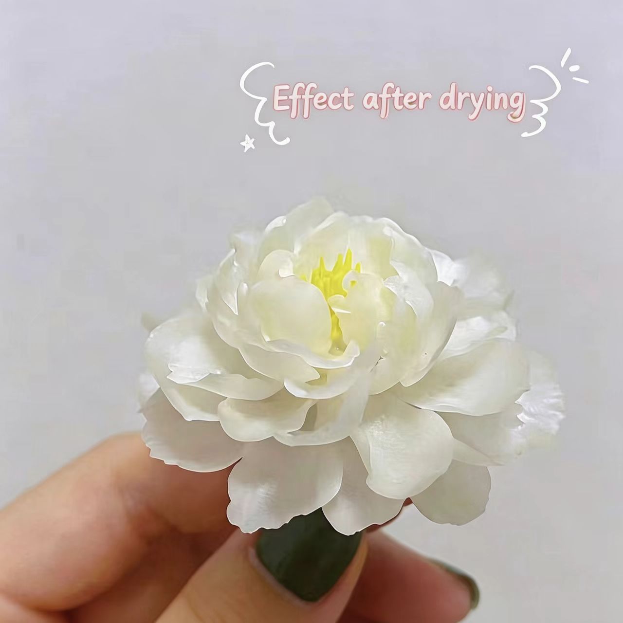 Post-drying translucent air-dry polymer clay