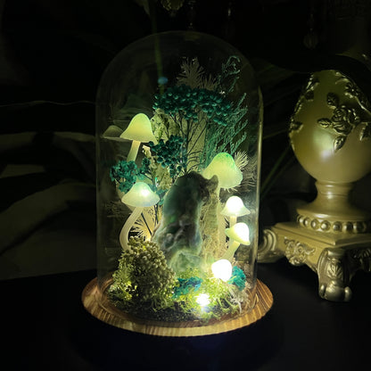 Ocean Whisper: Natural Hemimorphite & Eternal Seafoam Meadow Lamp | Handmade Crystal Mushroom Lamp