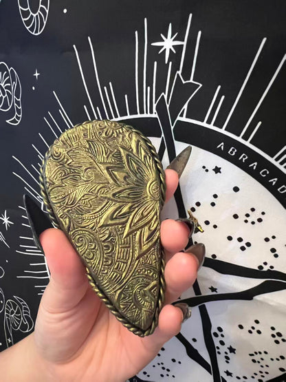 Handmade Natural Black Obsidian Scrying Mirror/Magic Obsidian Witch Mirror/Crystal Quartz Mirror/Manifest Altar Tool