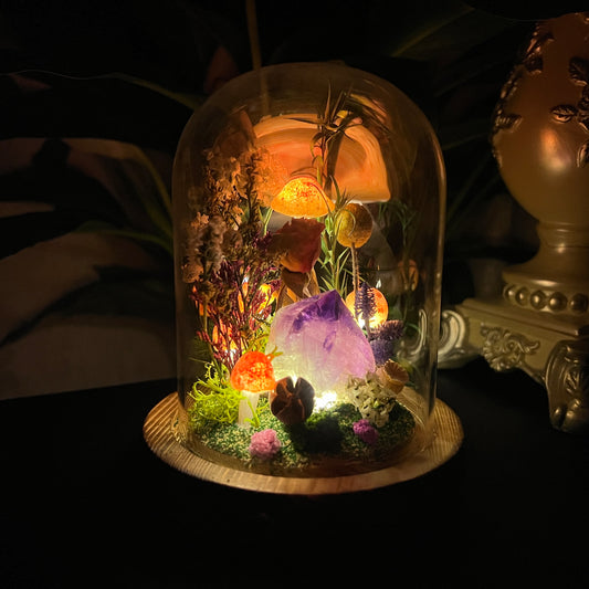 Mystical Purple Crystal Garden Lamp: The Ultimate Birthday or Anniversary Surprise