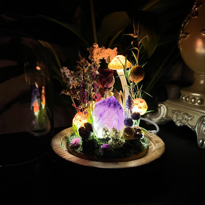 Mystical Purple Crystal Garden Lamp: The Ultimate Birthday or Anniversary Surprise