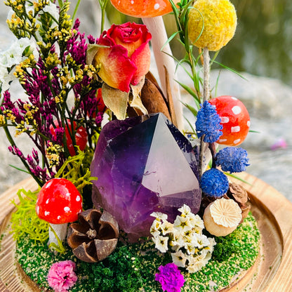 Mystical Purple Crystal Garden Lamp: The Ultimate Birthday or Anniversary Surprise